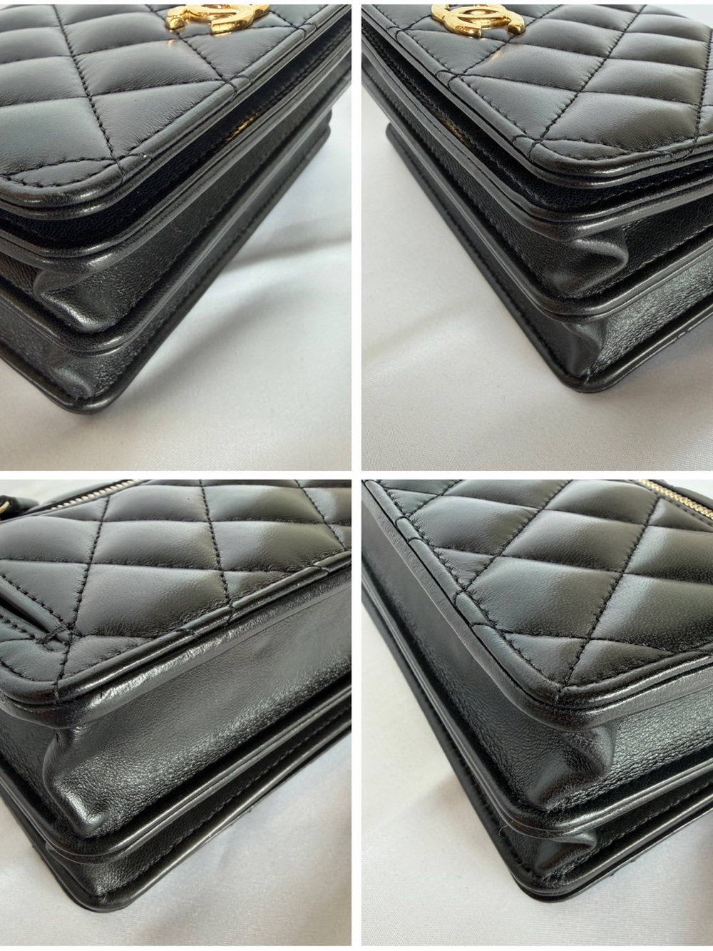 🎉SOLD🎉 CHANEL Black Lambskin WOC Wallet On Chain Gold Hardware GHW Cruise 2023 - Picture 12 of 12
